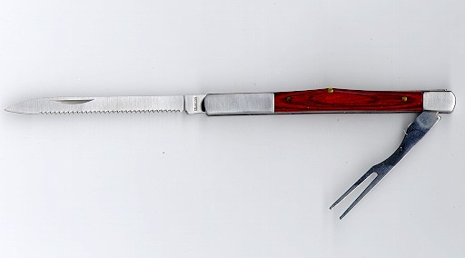 Jausenmesser mit Gabel, Pakkaholz